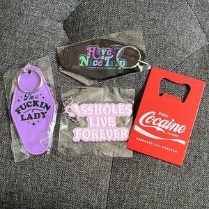 NWT Linda Finegold ALF keychains and bottle opener